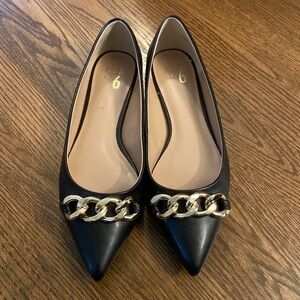 NWOT Mix No. 6 Incil Women's Chain Flats Black Size 9M